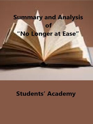 cover image of Summary and Analysis of "No Longer at Ease"